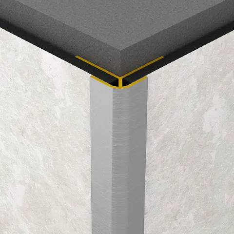 Profil aluminiowy do płyt ściennych Rocko Tiles- narożnik zewnętrzny (brązowy)