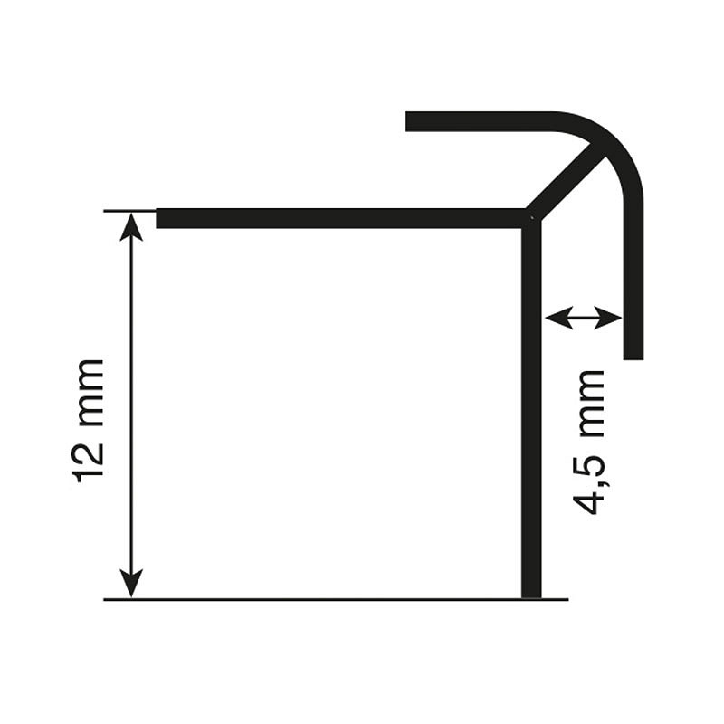 Profil aluminiowy do płyt ściennych Rocko Tiles- narożnik zewnętrzny (srebrny)