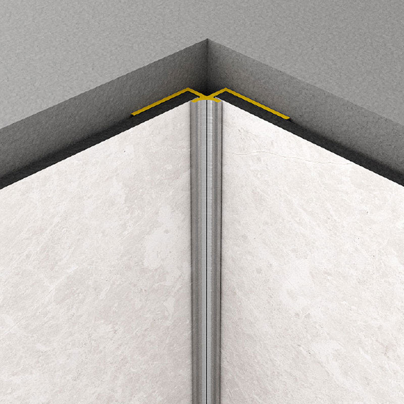 Profil aluminiowy do płyt ściennych Rocko Tiles- narożnik wewnętrzny (srebrny)