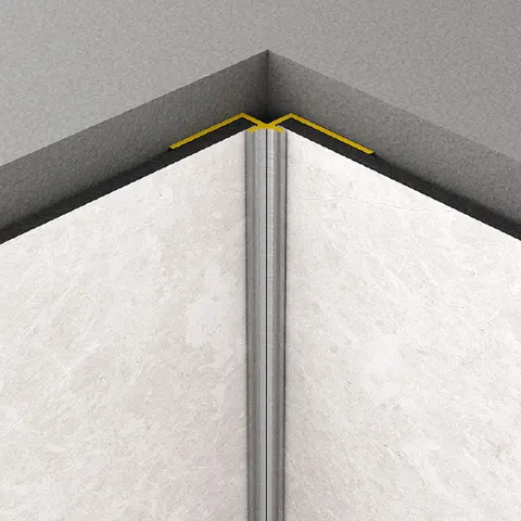 Profil aluminiowy do płyt ściennych Rocko Tiles- narożnik wewnętrzny (czarny)