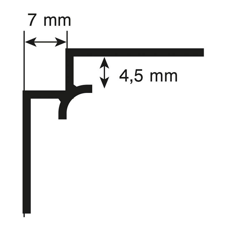Profil aluminiowy do płyt ściennych Rocko Tiles- narożnik wewnętrzny (srebrny)