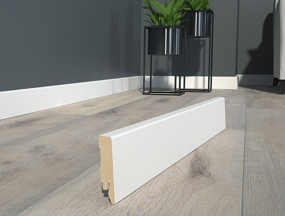 Listwa przypodłogowa MDF biała LK80L24-9002
