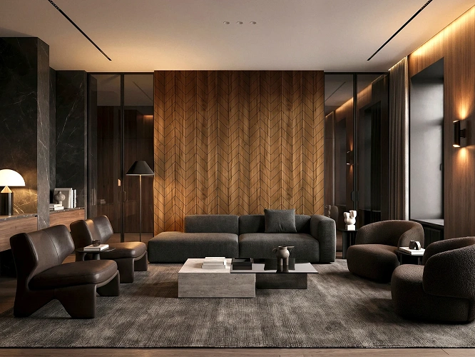 Płyty ścienne MDF Pure Wall V-Line Dąb Barokowy Bursztynowy K536